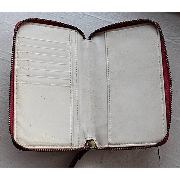 Bundle of 2 Kate Spade Wallets - Pre-Owned - Sunset Court Continental + ZIppy - Picture 12 of 14